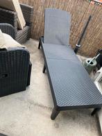 Allibert Ligbed Rotan Look Verstelbaar, Tuin en Terras, Ophalen, Gebruikt, Rotan, Verstelbaar