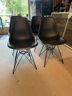 Zwarte Vitra Eames Look-a-like Stoelen, Huis en Inrichting, Stoelen, Ophalen, Kunststof, Gebruikt, Zwart