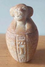Egyptische pot canopic jar in de vorm van een aap, Antiek en Kunst, Ophalen of Verzenden