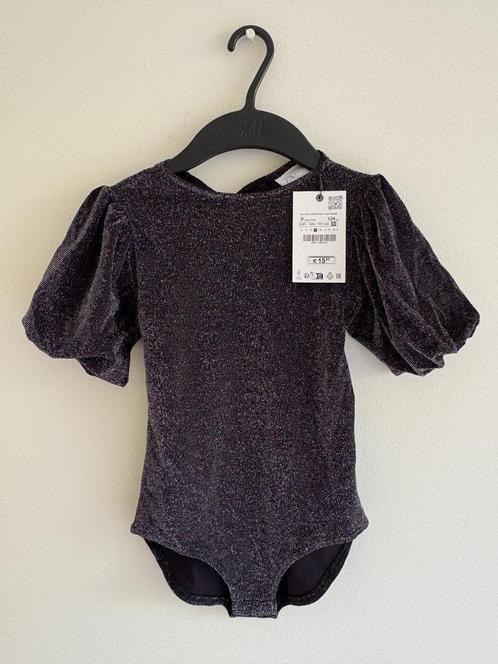 NIEUW Body, Meisjes, Maat 134, Zwart met glitter, Zara, Kinderen en Baby's, Kinderkleding | Maat 134, Nieuw, Meisje, Overige typen