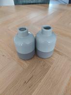 Twee leuke grijze vaasjes van de Hema, Ophalen, Gebruikt, Overige kleuren, Aardewerk of Porselein