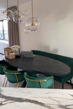 Eettafel zwart/ ovaal, Huis en Inrichting, Tafels | Salontafels, Ophalen, 100 tot 150 cm, 200 cm of meer, Zo goed als nieuw