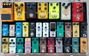 Gitaar effect pedalen + Patchkabels + Footswitch Toppers beschikbaar voor biedingen