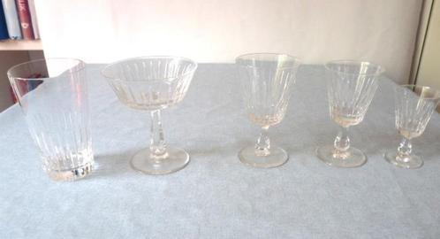 Kristal glas servies, 48 glazen ,wijn-bier-port-champagne, Antiek en Kunst, Antiek | Glas en Kristal, Ophalen of Verzenden
