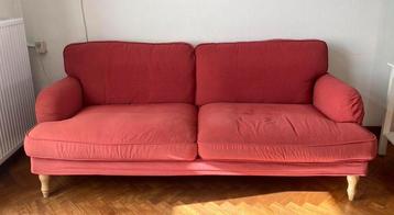 Oudroze 3 zitbank- EKHOLMA? IKEA (altijd foulard gebruikt) beschikbaar voor biedingen