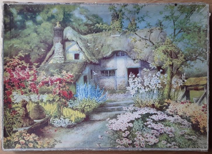Oude Engelse Cottage puzzel. Ruim 200 stukjes. Compleet., Hobby en Vrije tijd, Denksport en Puzzels, Gebruikt, Legpuzzel, Minder dan 500 stukjes