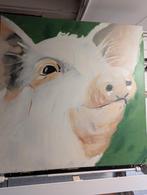 Schilderij 100x100, Ophalen, Zo goed als nieuw, Schilderij