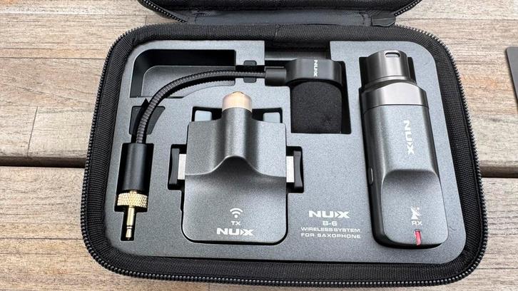 NUX B-6 draadloze saxofoon microfoon, Muziek en Instrumenten, Microfoons, Zo goed als nieuw, Instrumentmicrofoon, Draadloos, Ophalen of Verzenden