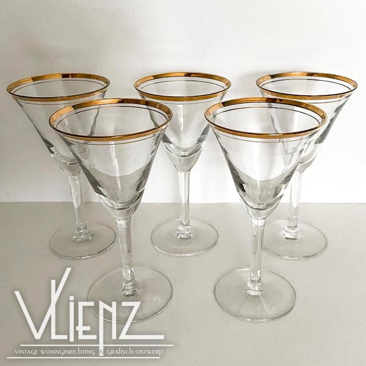 Vintage likeurglazen, borrelglazen, Martiniglazen, Verzamelen, Glas en Borrelglaasjes, Gebruikt, Overige typen, Ophalen of Verzenden