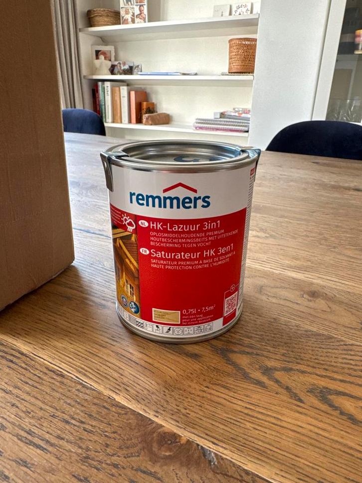 HK Remmers Lazuur 3-in-1 Transparant NIEUW, Doe-het-zelf en Verbouw, Verf, Beits en Lak, Nieuw, Beits, Minder dan 5 liter, Overige kleuren