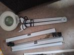 Vergrootlamp voet met wielen, Hobby en Vrije tijd, Vergrootglazen, Loepen en Loeplampen, Ophalen, Gebruikt, Vergrootglas of Loep