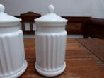 3 opaline voorraadpotten, Italy, Antiek en Kunst, Antiek | Glas en Kristal, Ophalen of Verzenden