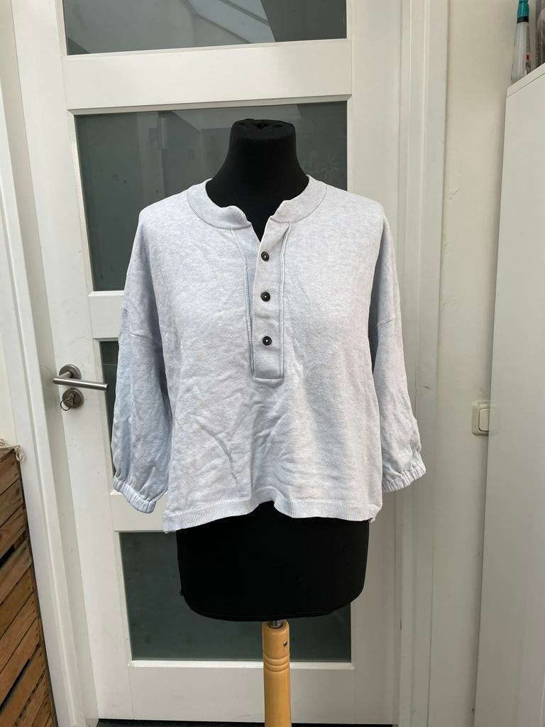 Humanoid organic cotton cropped oversized trui blauw XS S, Humanoid, Blauw, Ophalen of Verzenden, Maat 34 (XS) of kleiner