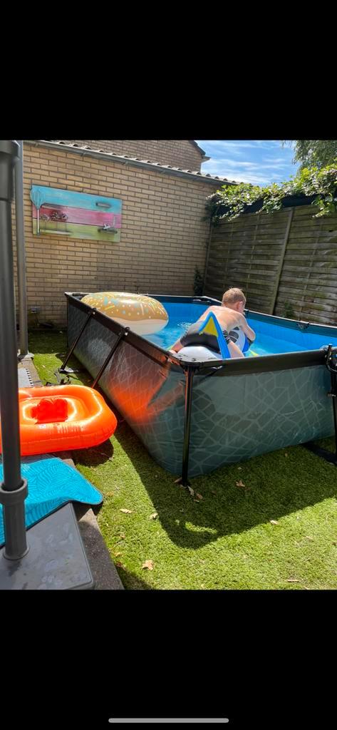 Exit zwembad met overkapping met de originele pomp, Tuin en Terras, Zwembaden, Zo goed als nieuw, Minder dan 80 cm, 200 tot 400 cm