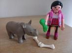 Playmobil neushoorn met verzorging, Ophalen of Verzenden, Zo goed als nieuw, Complete set