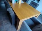 Massief eiken keukentafel met stoelen, Huis en Inrichting, Tafels | Eettafels, Ophalen, 100 tot 150 cm, Eikenhout, 50 tot 100 cm