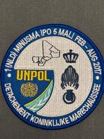 Kmar embleem UNPOL IPO 5 Mali Minusma, Verzamelen, Militaria | Algemeen, Verzenden, Marechaussee, Nederland, Embleem of Badge