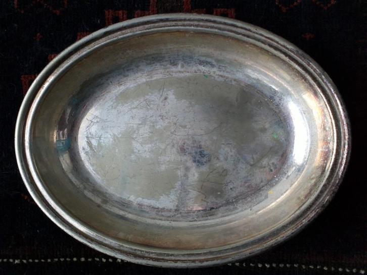 Mooie antieke silverplate schaal uit Engeland 30,5 cm. 1890., Antiek en Kunst, Antiek | Woonaccessoires, Ophalen of Verzenden