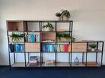 Grote stellingkast / boekenkast kantoor in eiken en zwart, Ophalen of Verzenden, Zo goed als nieuw