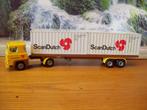 Tekno - Scania 141 - V8 - ScanDutch - containertrailer, Hobby en Vrije tijd, Modelauto's | 1:50, Ophalen of Verzenden, Zo goed als nieuw