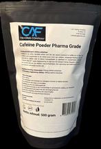 Cafeïne anhydraat poeder 500 gram (0.5KG) pharma grade, Ophalen of Verzenden