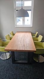 Tafel merk Iccoon 280x100cm ZGAN en 6 kuipstoelen, Ophalen, Eikenhout, 200 cm of meer, 50 tot 100 cm