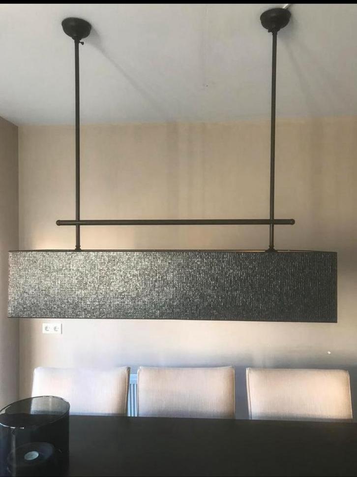 Luxe Hanglamp en kap van Duran hotelsjiek, Huis en Inrichting, Lampen | Hanglampen, Zo goed als nieuw, 75 cm of meer, Ophalen