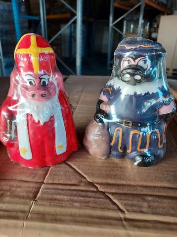 Grote partij aparte sinterklaas en zwarte pieten kaarsen. beschikbaar voor biedingen