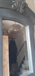 Hanglamp met leer, sober boho, Huis en Inrichting, Lampen | Hanglampen, Ophalen of Verzenden, Zo goed als nieuw, Landelijk sober boho Ibiza