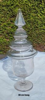 Antieke Glazen Voorraadpot / Karaf - 38cm, Ophalen