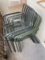 6 tuinstoelen groen en zwart, Tuin en Terras, Tuinstoelen, Ophalen, Zo goed als nieuw, Kunststof