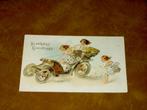 USA Birthday Greetings. Meisjes brengen post met auto, Verzenden, Voor 1920, Gelopen, Kinderen