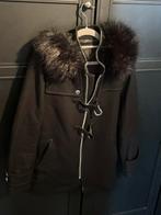 Zara Wollen Winterjas met Faux Fur - Maat XL, Ophalen of Verzenden, Gedragen, Maat 46/48 (XL) of groter, Zwart