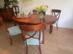 Ovale kersenhouten eethoek, Huis en Inrichting, Ophalen, Gebruikt, Landelijk/ klassiek, 4 tot 6 stoelen