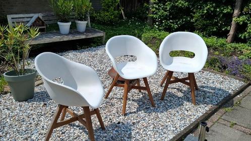 kuipstoelen, Tuin en Terras, Tuinsets en Loungesets, Gebruikt, Tuinset, Hardhout, 3 zitplaatsen, Stoel, Ophalen