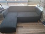 LINANÄS 3-zitsbank met chaise longue - Donkergrijs, Ophalen, Driepersoons, 75 tot 100 cm, Zo goed als nieuw