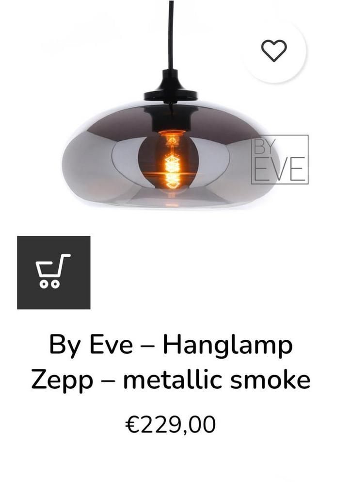 By Eve lampen (3) met plafondplaat NIEUW IN DE DOOS, Huis en Inrichting, Lampen | Hanglampen, Nieuw, 50 tot 75 cm, Glas, Ophalen
