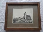 Ets van A.J.Oudshoorn Oude Kerk in Katwijk aan Zee gesign, Antiek en Kunst, Kunst | Etsen en Gravures, Ophalen