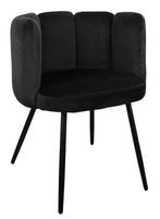 Eetkamerstoel ‘High Five’ | Velvet Zwart, Huis en Inrichting, Stoelen, Verzenden, Japandi, Hotel Chique, Modern, Zwart, Metaal