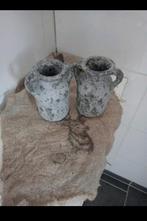 Twee kleine kruikjes - decoratief, Steen, Gebruikt, Overige kleuren, Ophalen of Verzenden