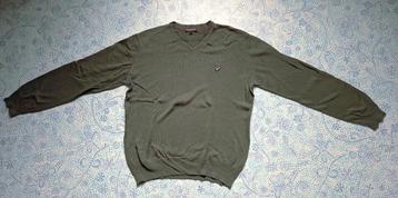 Donkergroene Lyle & Scott Heritage V-hals trui maat XL beschikbaar voor biedingen