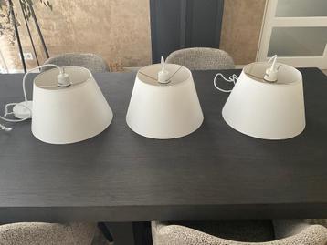 3 stuks witte lampenkappen