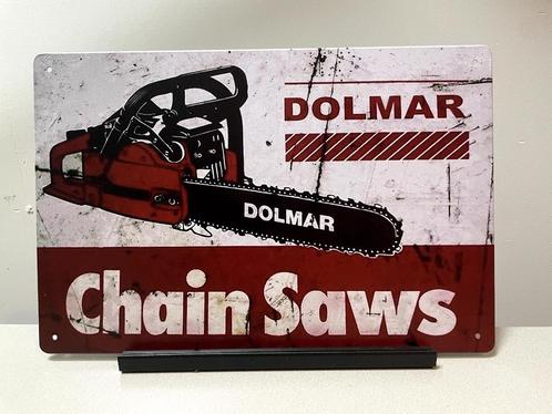 Dolmar chain saws metalen reclamebord (Old Look), Verzamelen, Merken en Reclamevoorwerpen, Nieuw, Reclamebord, Ophalen of Verzenden