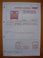 DAF FM 2000 DH Technische Specificatie folder 1976 – 4x2, Ophalen, Zo goed als nieuw, Overige merken, DAF