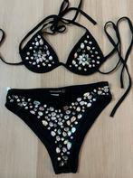 Bikini zwart met steentjes, Ophalen of Verzenden, Zo goed als nieuw, Zwart, Bikini