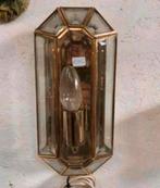 Lamp brass messing Hollywood Regency wandlamp.