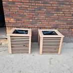 Partij bloembakken, Tuin en Terras, Bloembakken en Plantenbakken, Ophalen, Zo goed als nieuw, Rechthoekig, Hout