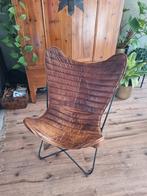 PTMD Lederen Vlinderstoel, Huis en Inrichting, Fauteuils, Ophalen, Leer