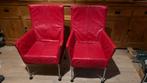 Montis Chaplin Stoelen - Rood, Verstelbare Rugleuning, Huis en Inrichting, Stoelen, Gebruikt, Twee, Leer, Ophalen of Verzenden