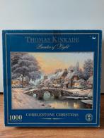 Puzzel van Gibsons • "Cobblestone Christmas", Gebruikt, Ophalen of Verzenden, 500 t/m 1500 stukjes, Legpuzzel